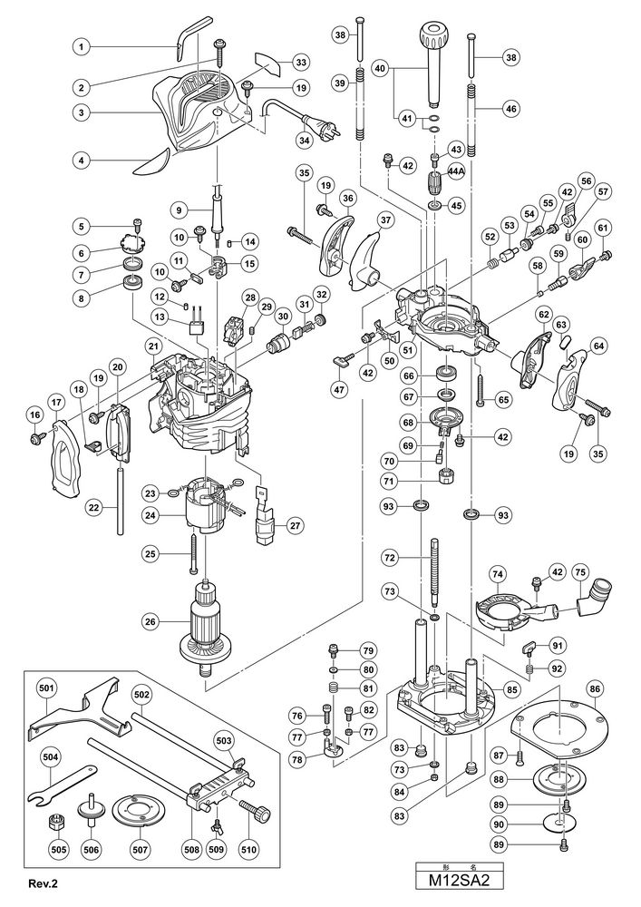 Hitachi ROUTER M12SA2  Diagram 0