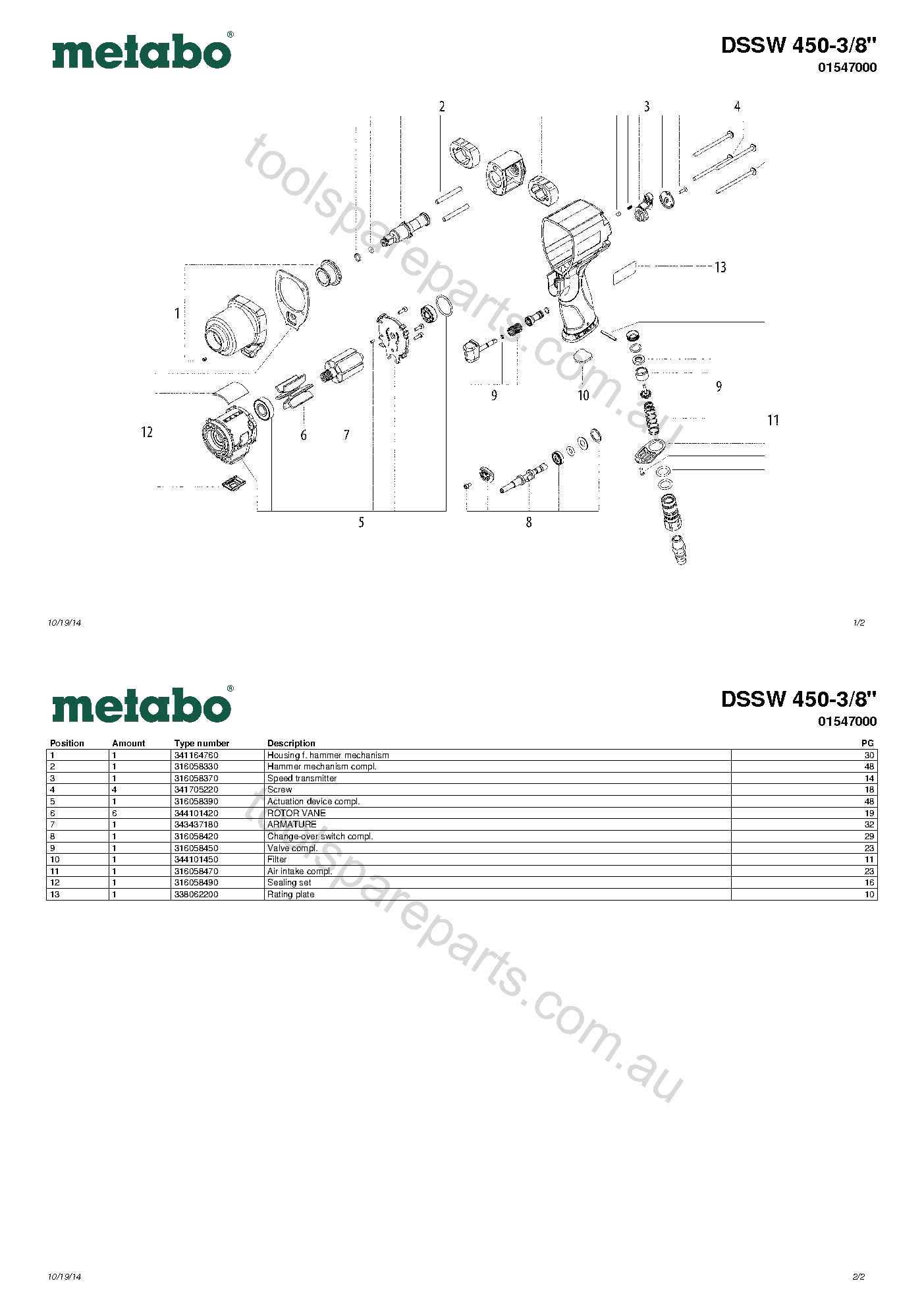Metabo DSSW 450-3/8