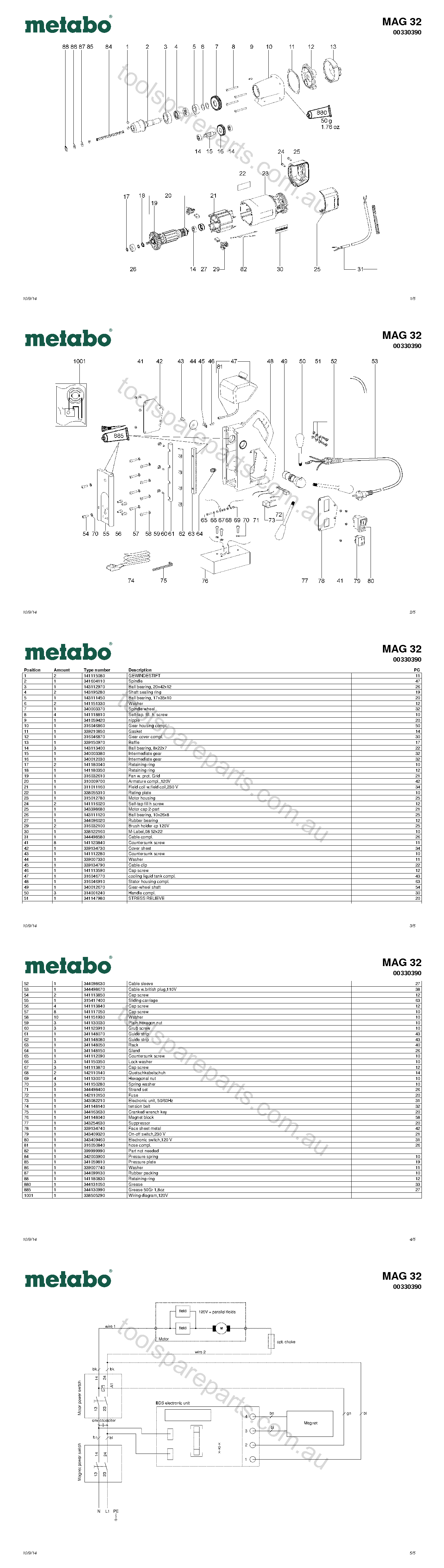 Metabo MAG 32 00330390  Diagram 1
