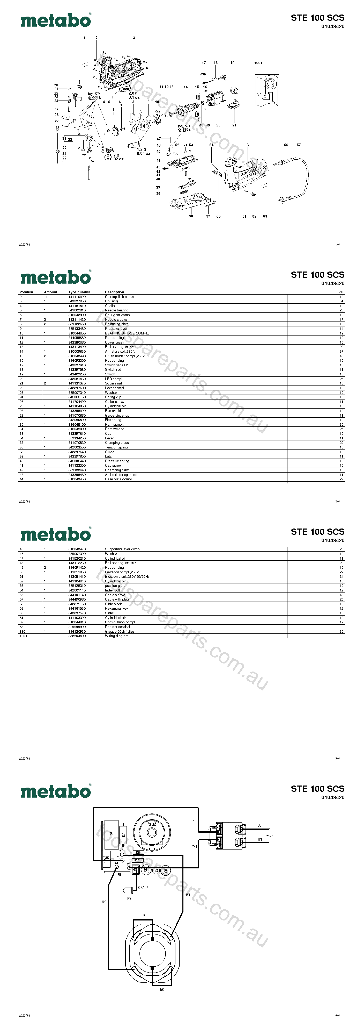 Metabo STE 100 SCS 01043420  Diagram 1