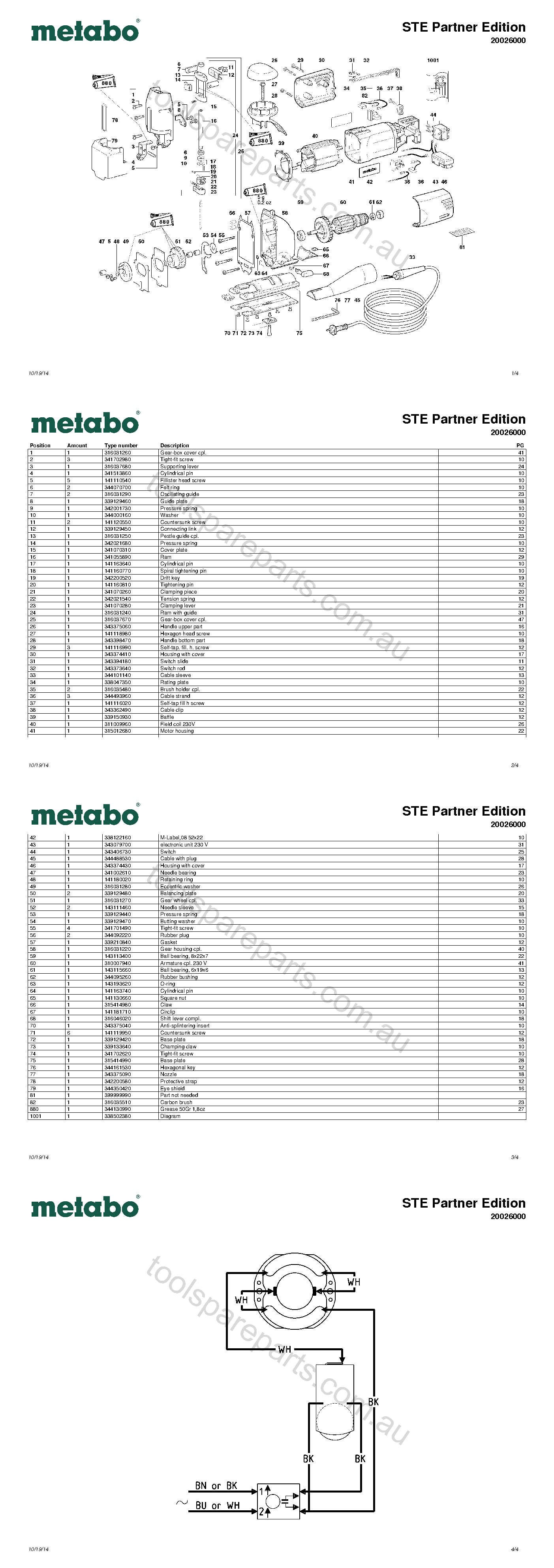 Metabo STE Partner Edition 20026000  Diagram 1