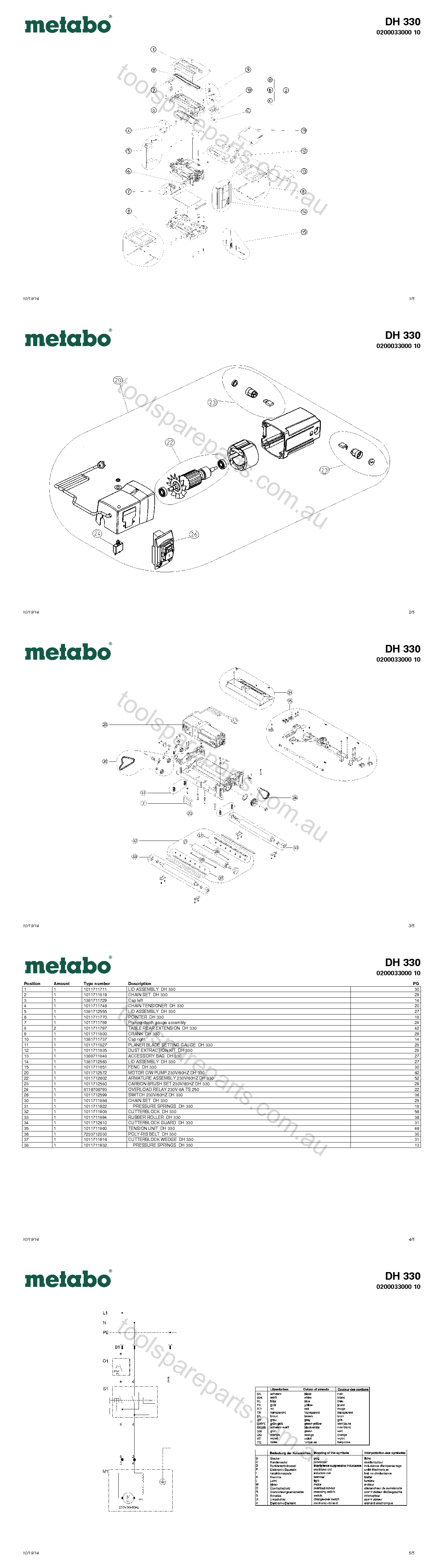 Metabo DH 330 0200033000 10  Diagram 1