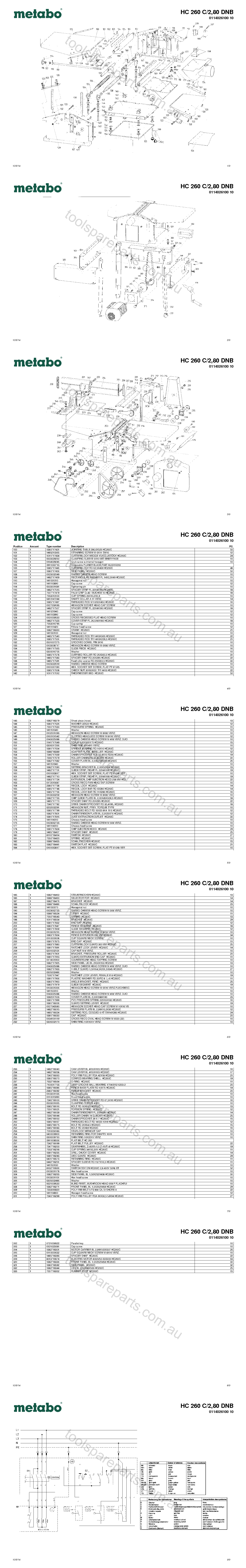 Metabo HC 260 C/2,80 DNB 0114026100 10  Diagram 1