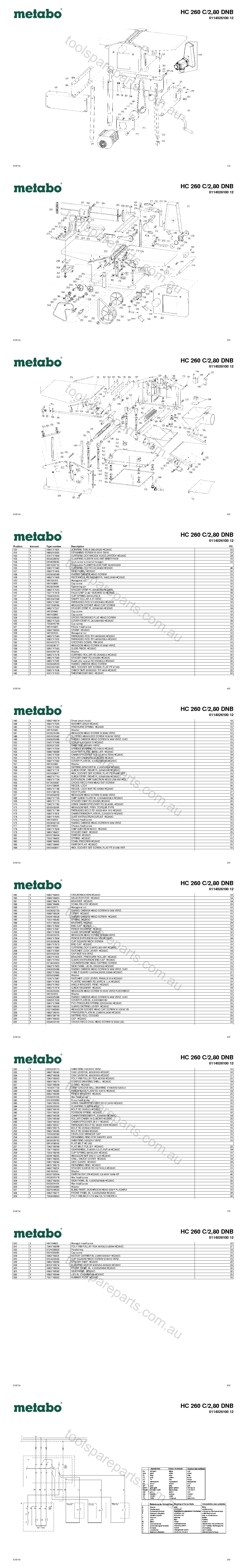 Metabo HC 260 C/2,80 DNB 0114026100 12  Diagram 1