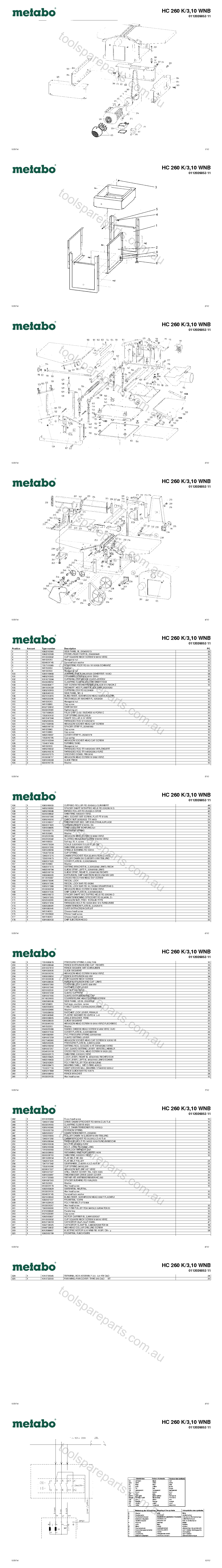 Metabo HC 260 K/3,10 WNB 0112026053 11  Diagram 1