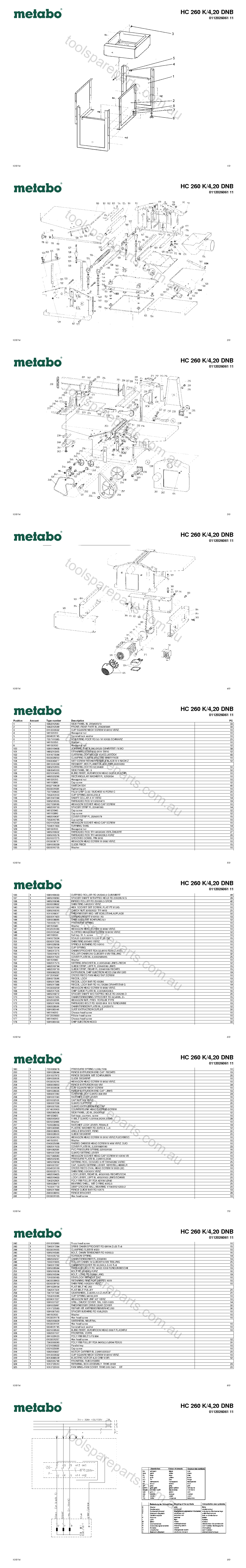 Metabo HC 260 K/4,20 DNB 0112026061 11  Diagram 1