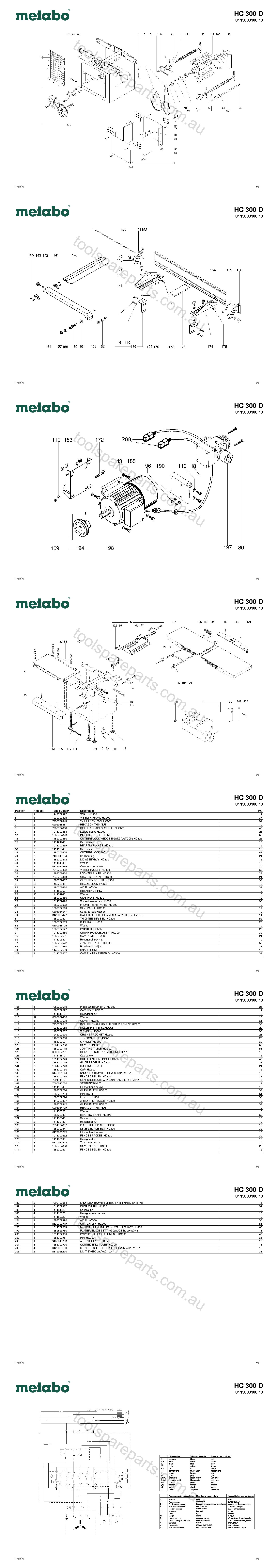 Metabo HC 300 D 0113030100 10  Diagram 1
