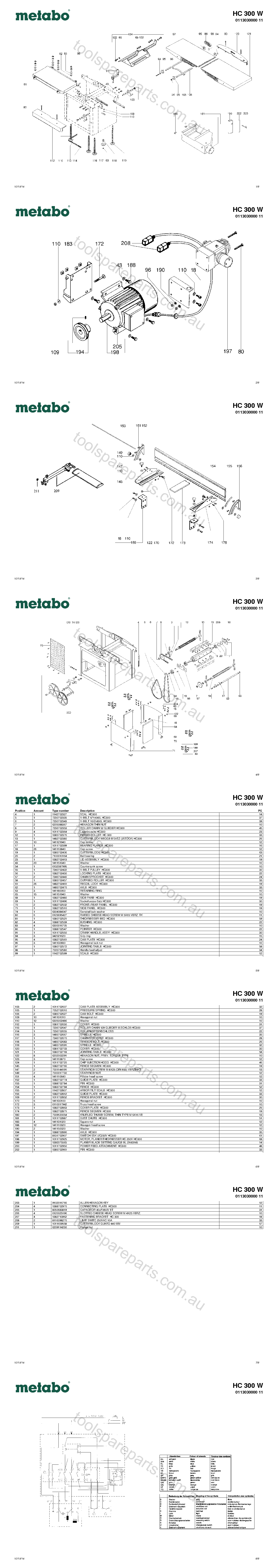 Metabo HC 300 W 0113030000 11  Diagram 1
