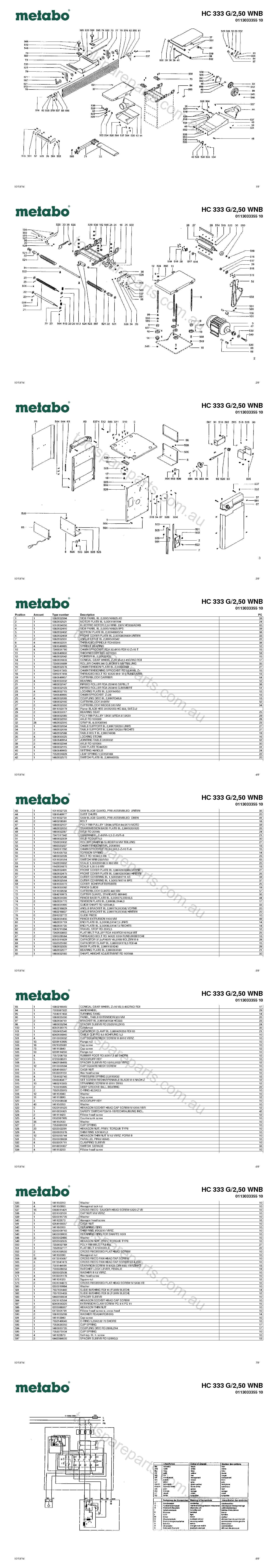 Metabo HC 333 G/2,50 WNB 0113033355 10  Diagram 1