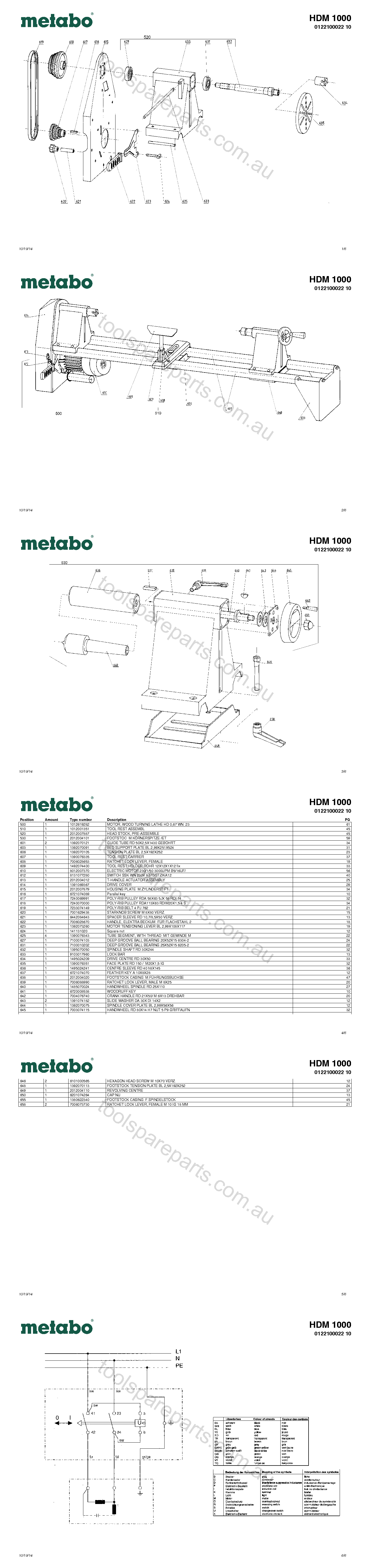 Metabo HDM 1000 0122100022 10  Diagram 1