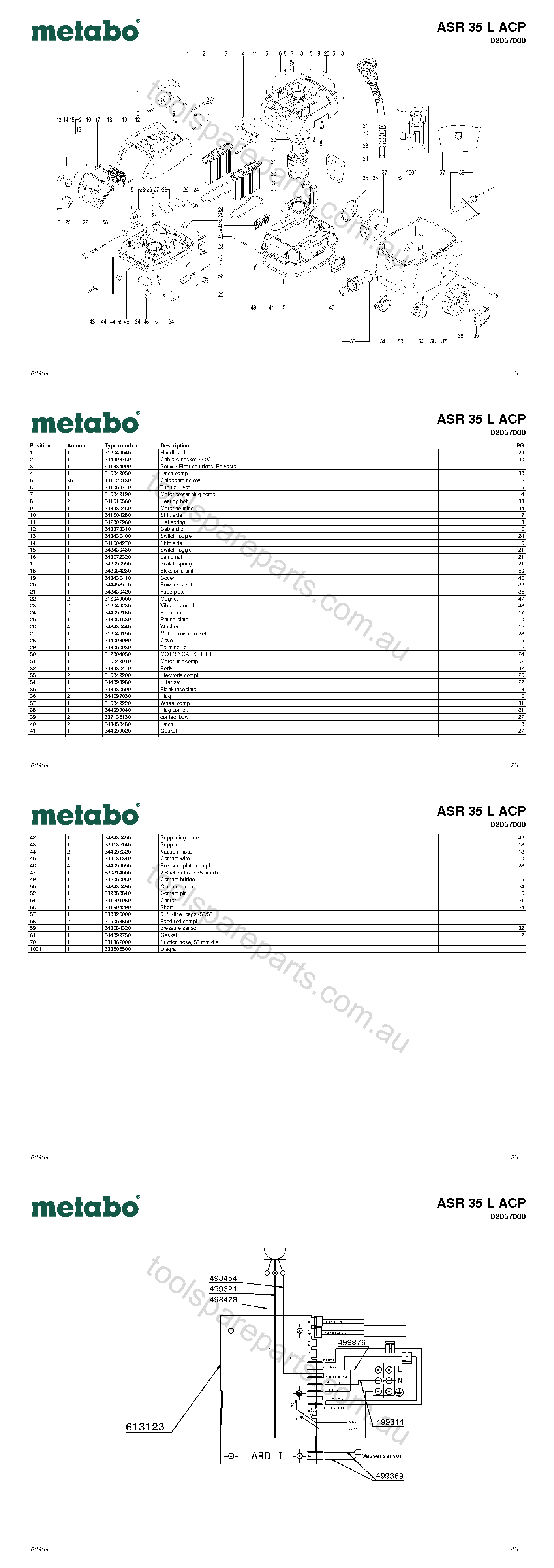 Metabo ASR 35 L ACP 02057000  Diagram 1