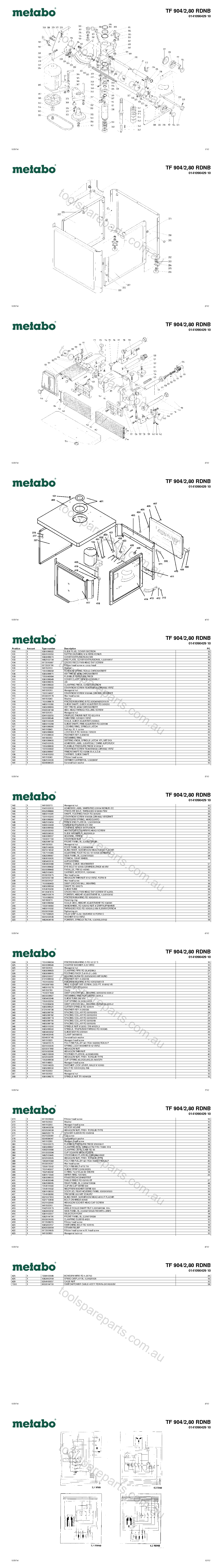 Metabo TF 904/2,80 RDNB 0141090429 10  Diagram 1