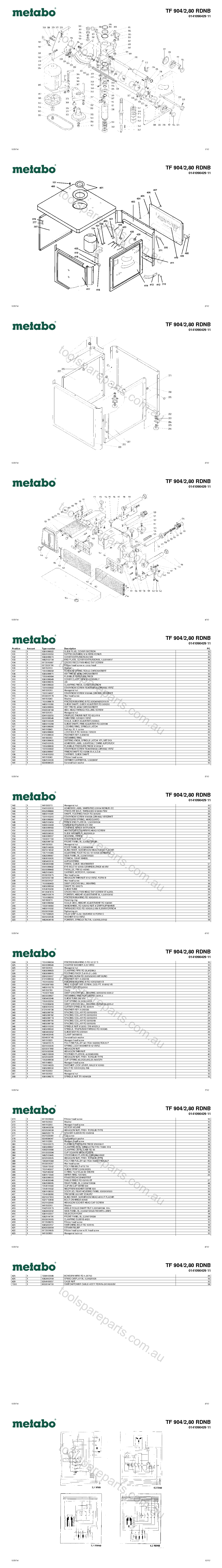 Metabo TF 904/2,80 RDNB 0141090429 11  Diagram 1