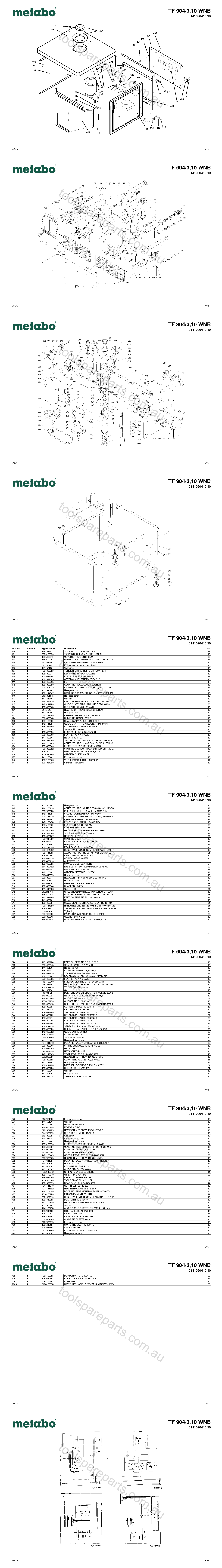 Metabo TF 904/3,10 WNB 0141090410 10  Diagram 1