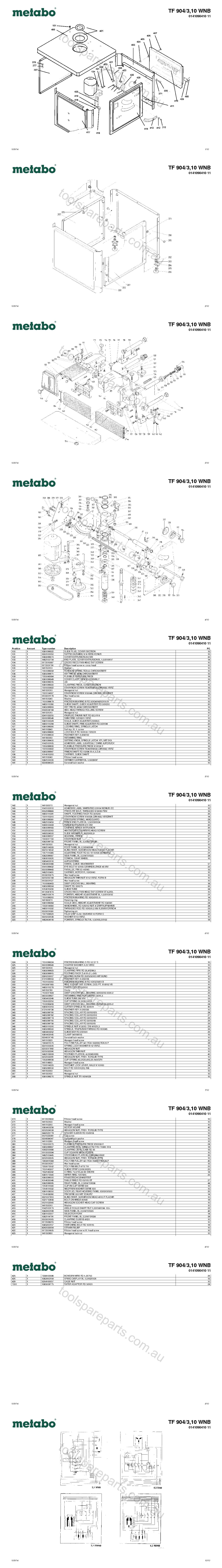 Metabo TF 904/3,10 WNB 0141090410 11  Diagram 1