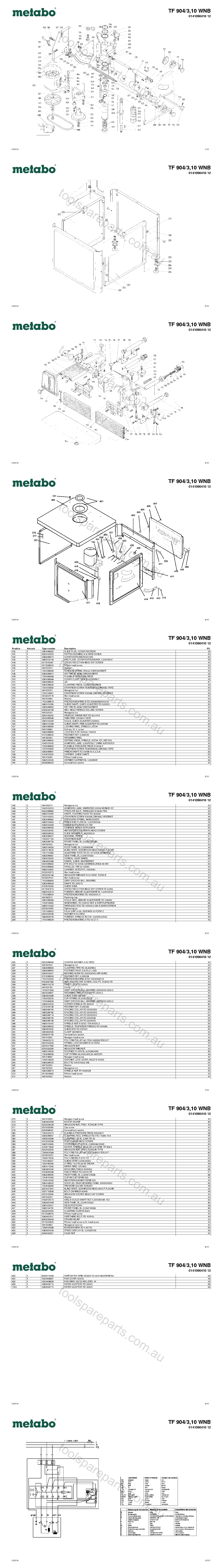Metabo TF 904/3,10 WNB 0141090410 12  Diagram 1