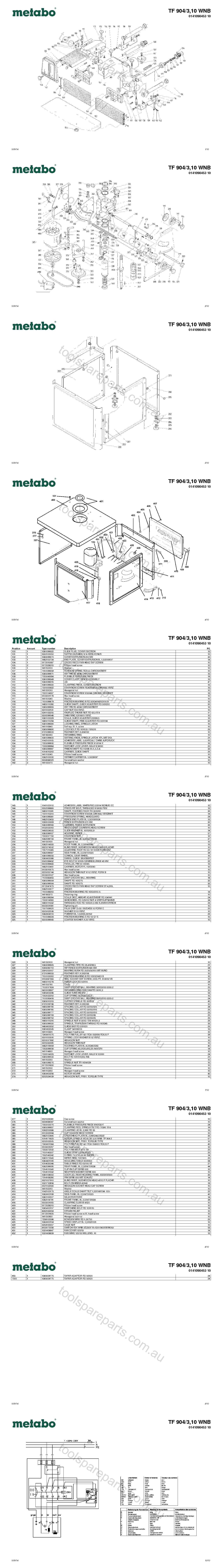 Metabo TF 904/3,10 WNB 0141090453 10  Diagram 1