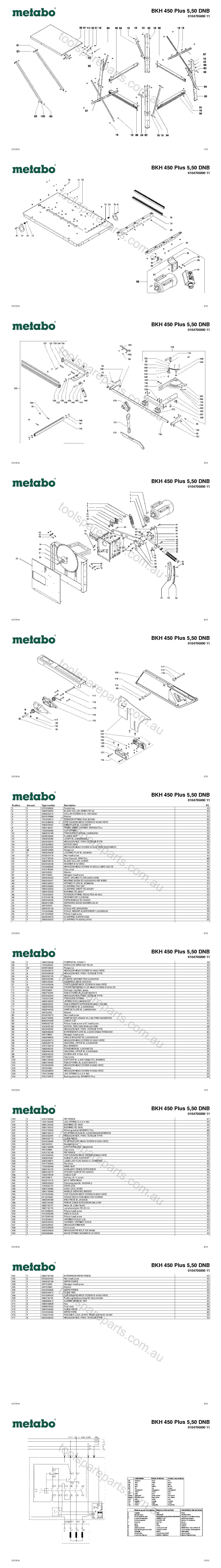 Metabo BKH 450 Plus 5,50 DNB 0104705000 11  Diagram 1