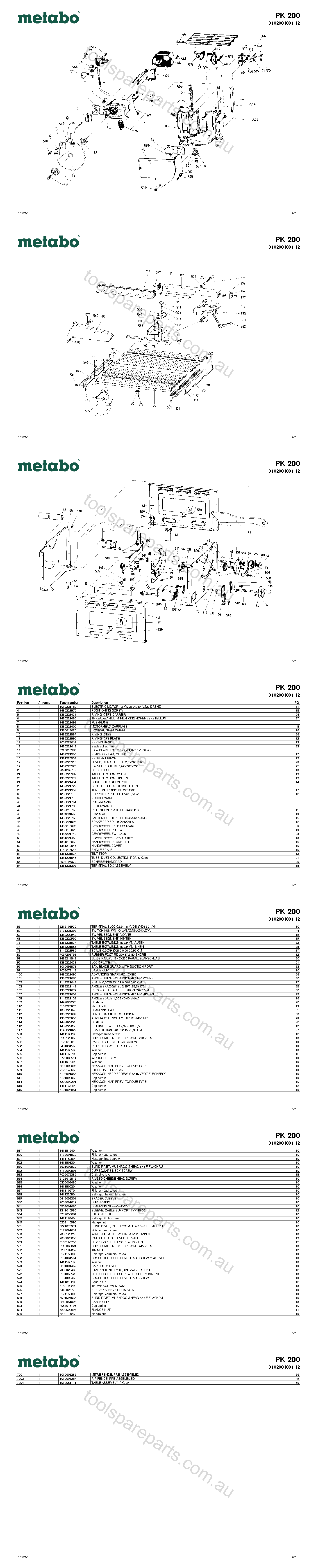 Metabo PK 200 0102001001 12  Diagram 1