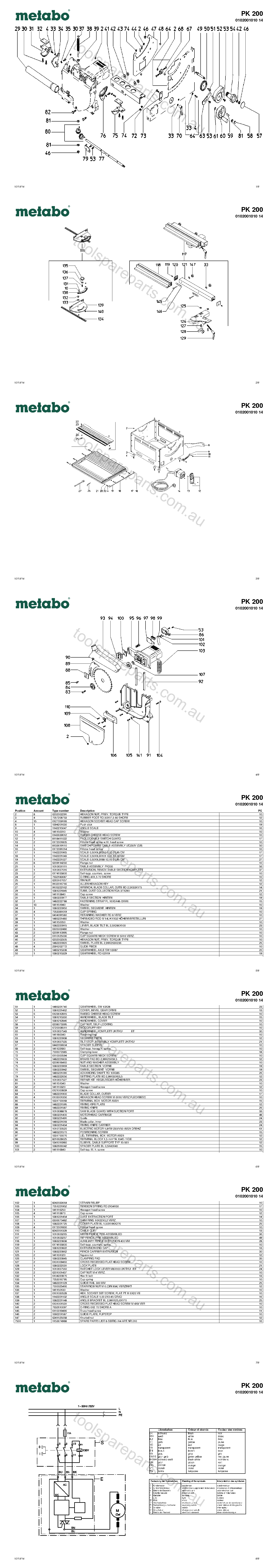 Metabo PK 200 0102001010 14  Diagram 1