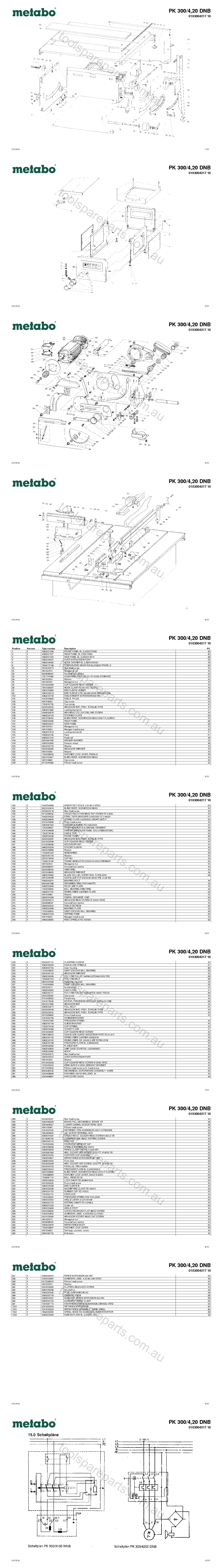 Metabo PK 300/4,20 DNB 0103004217 10  Diagram 1
