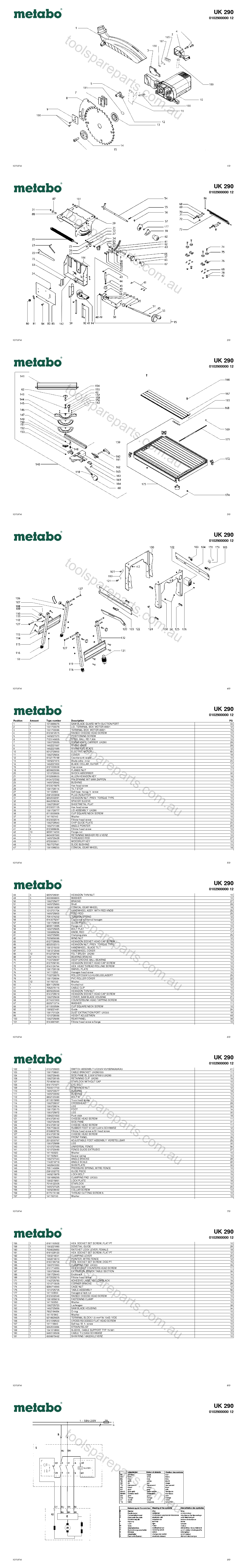 Metabo UK 290 0102900000 12  Diagram 1