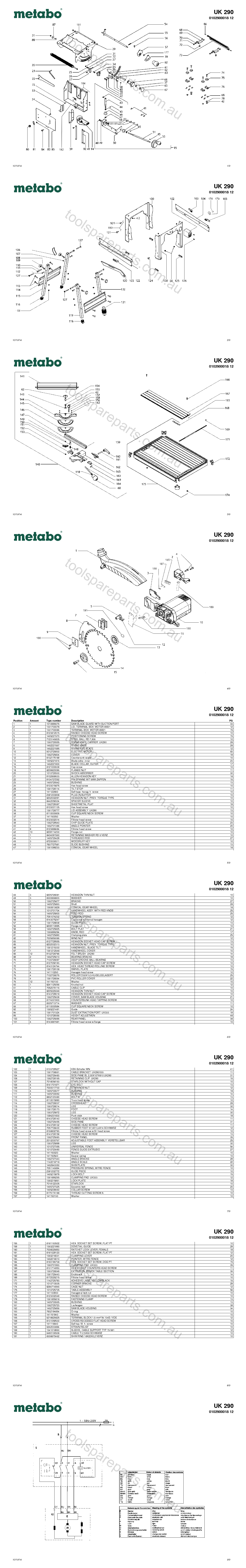 Metabo UK 290 0102900018 12  Diagram 1