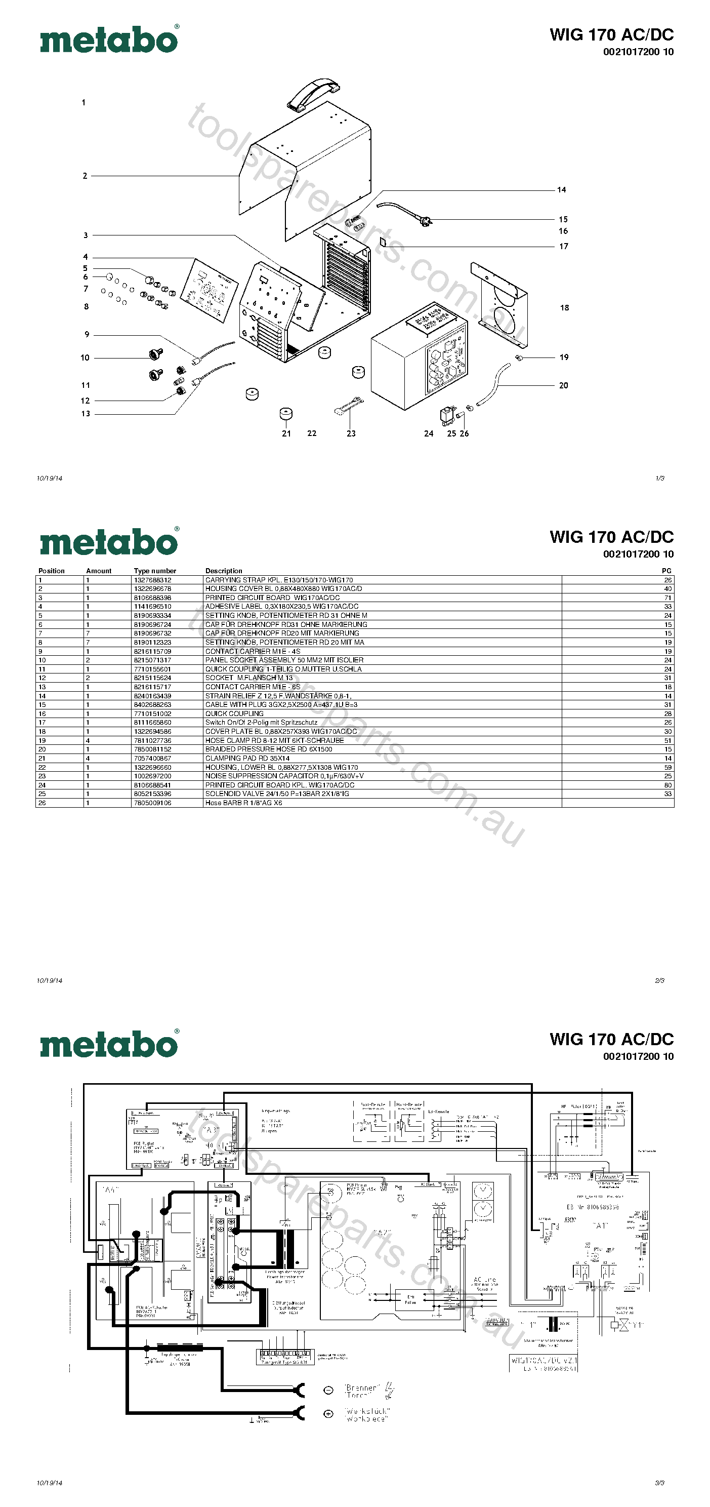 Metabo WIG 170 AC/DC 0021017200 10  Diagram 1