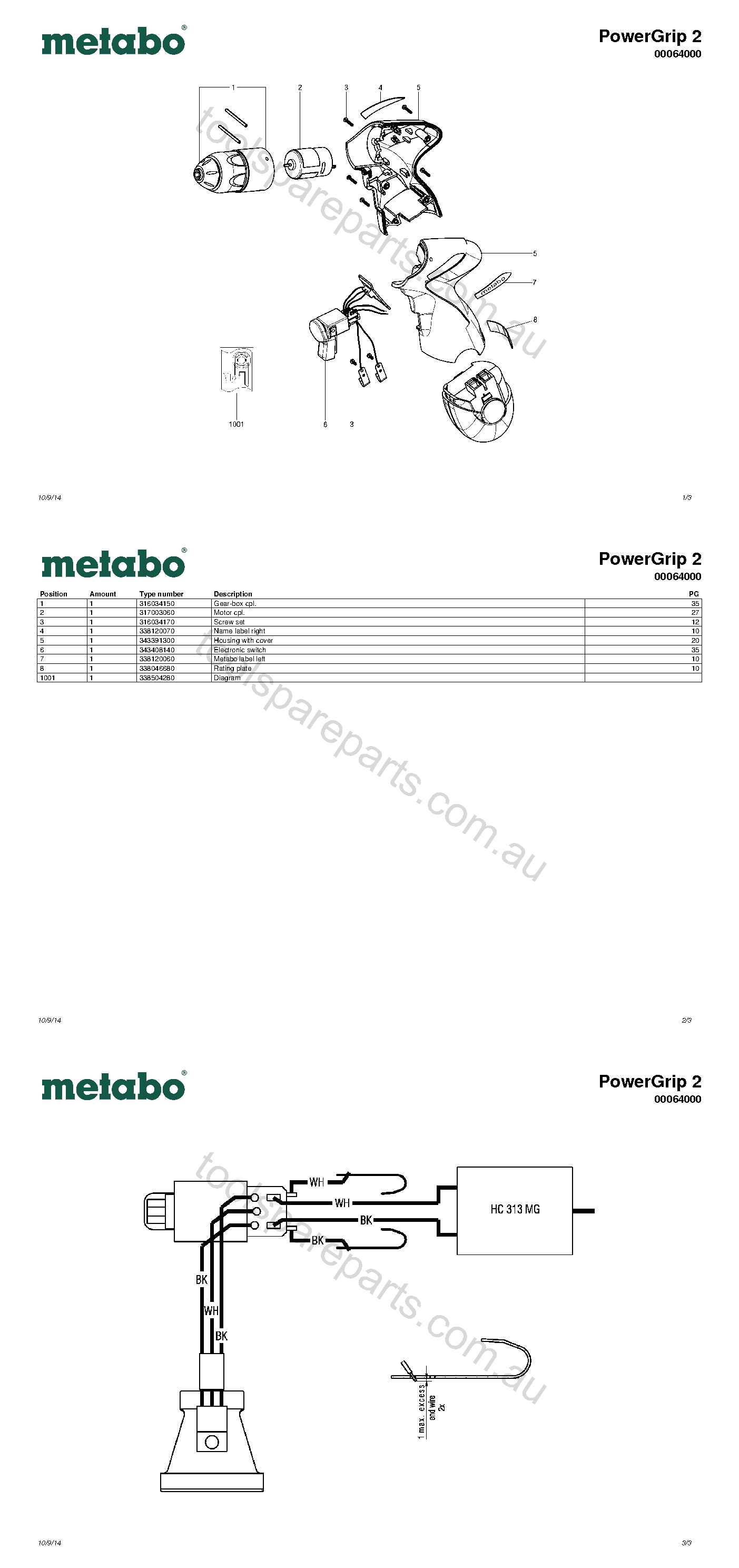Metabo PowerGrip 2 00064000  Diagram 1