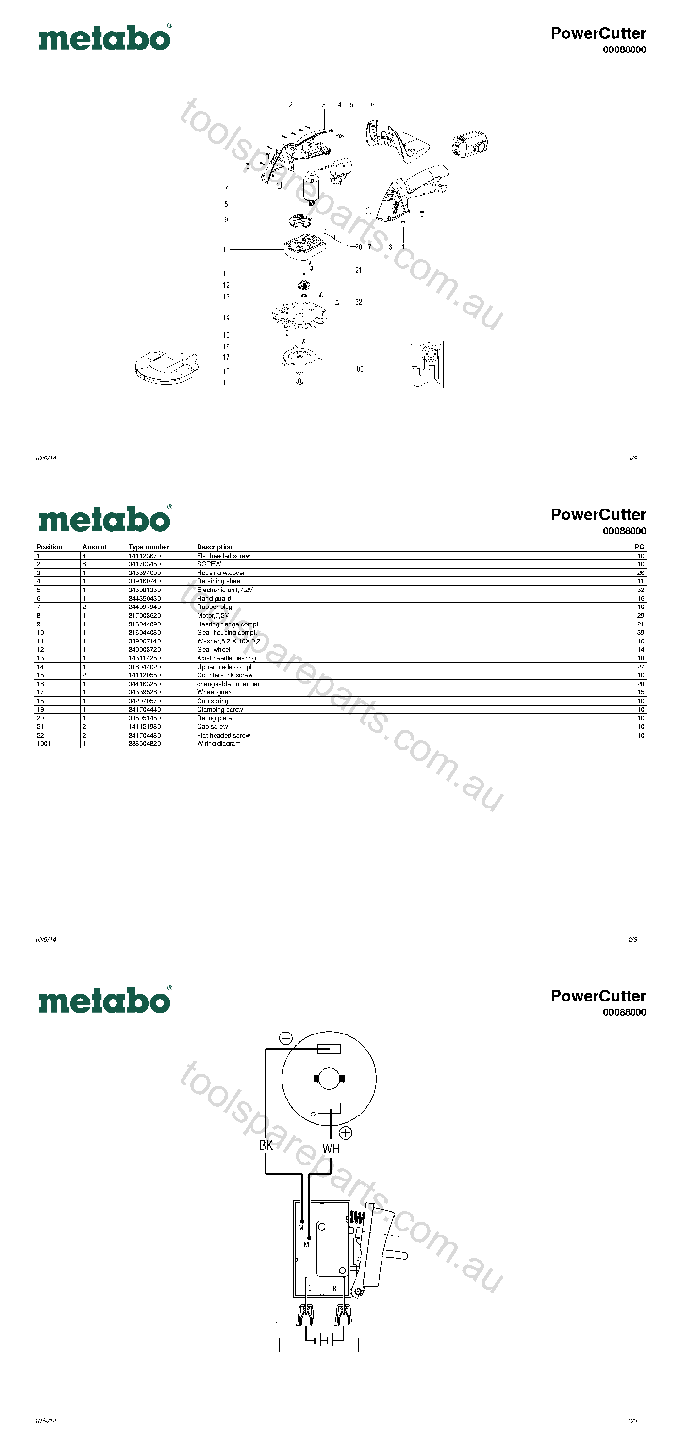 Metabo PowerCutter 00088000  Diagram 1