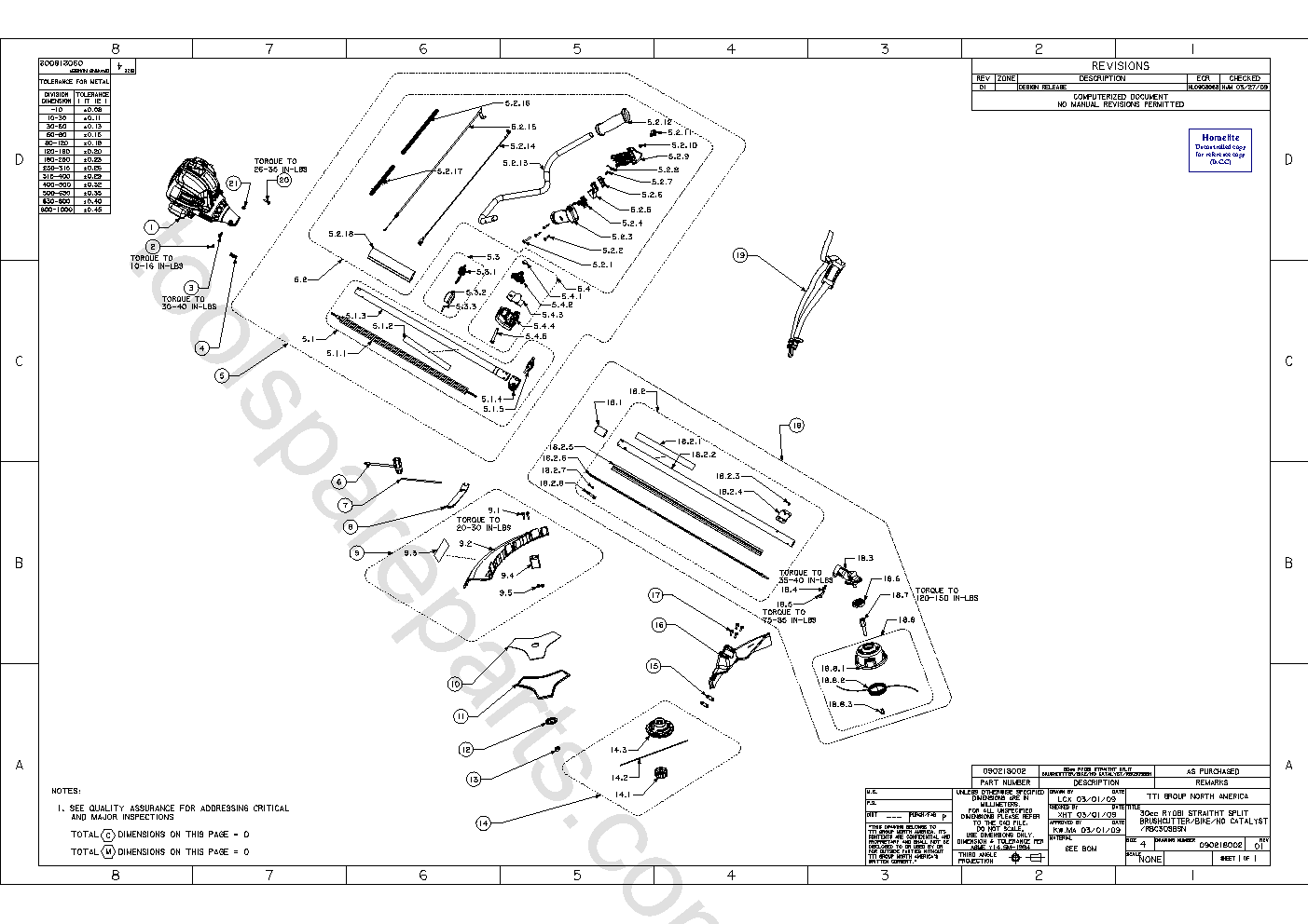 Ryobi RBC30SBSNB  Diagram 1