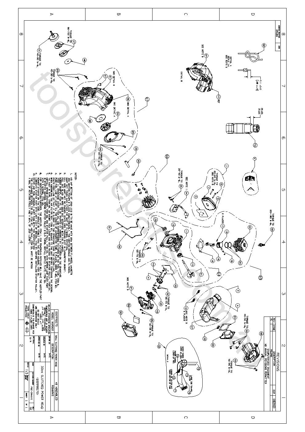 Ryobi PBC3046YE  Diagram 2