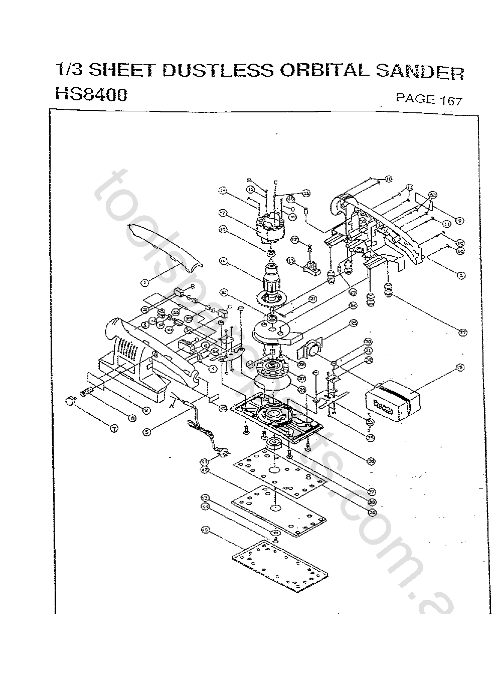 Ryobi HS8400  Diagram 1