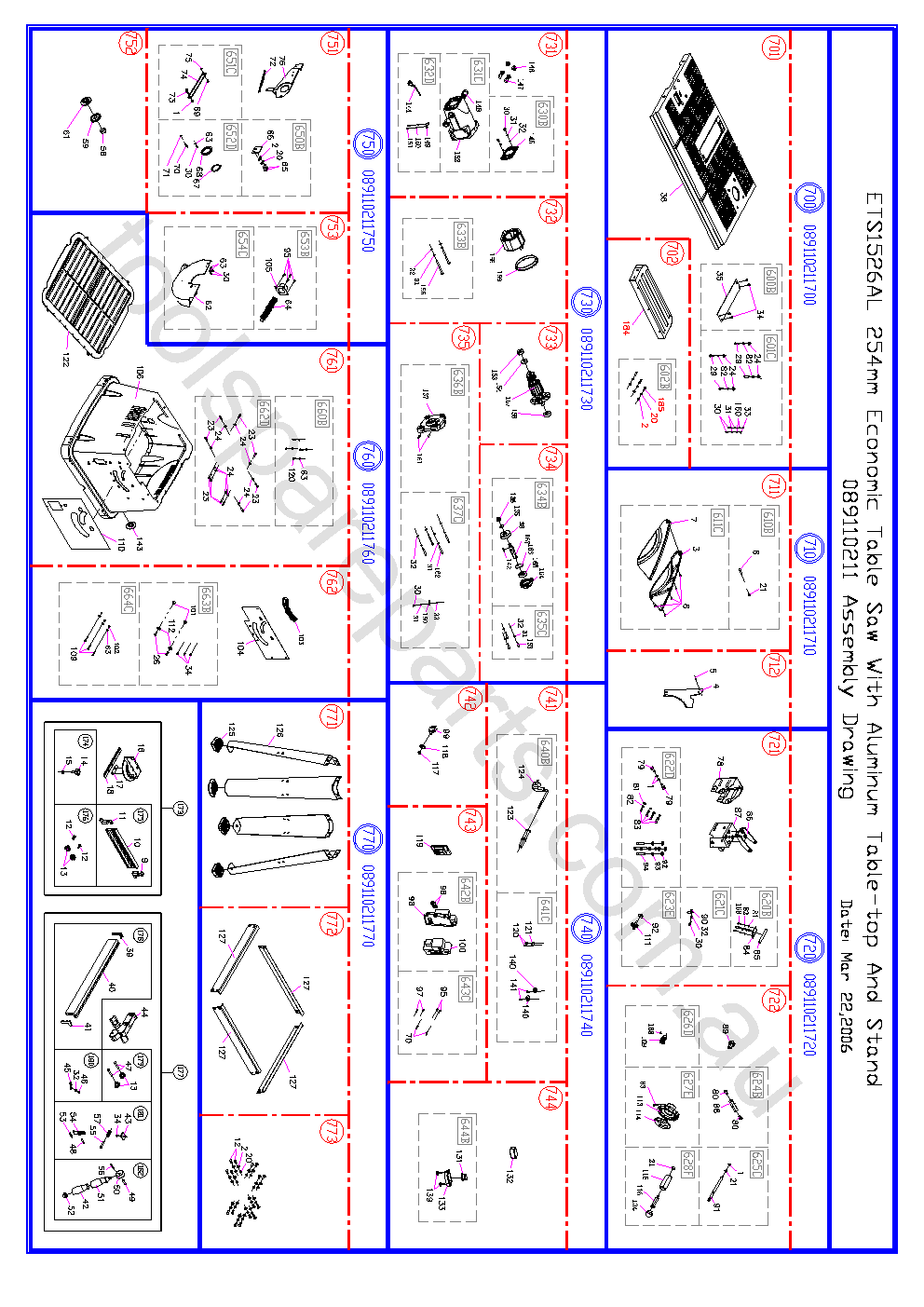 Ryobi ETS1526AL  Diagram 2