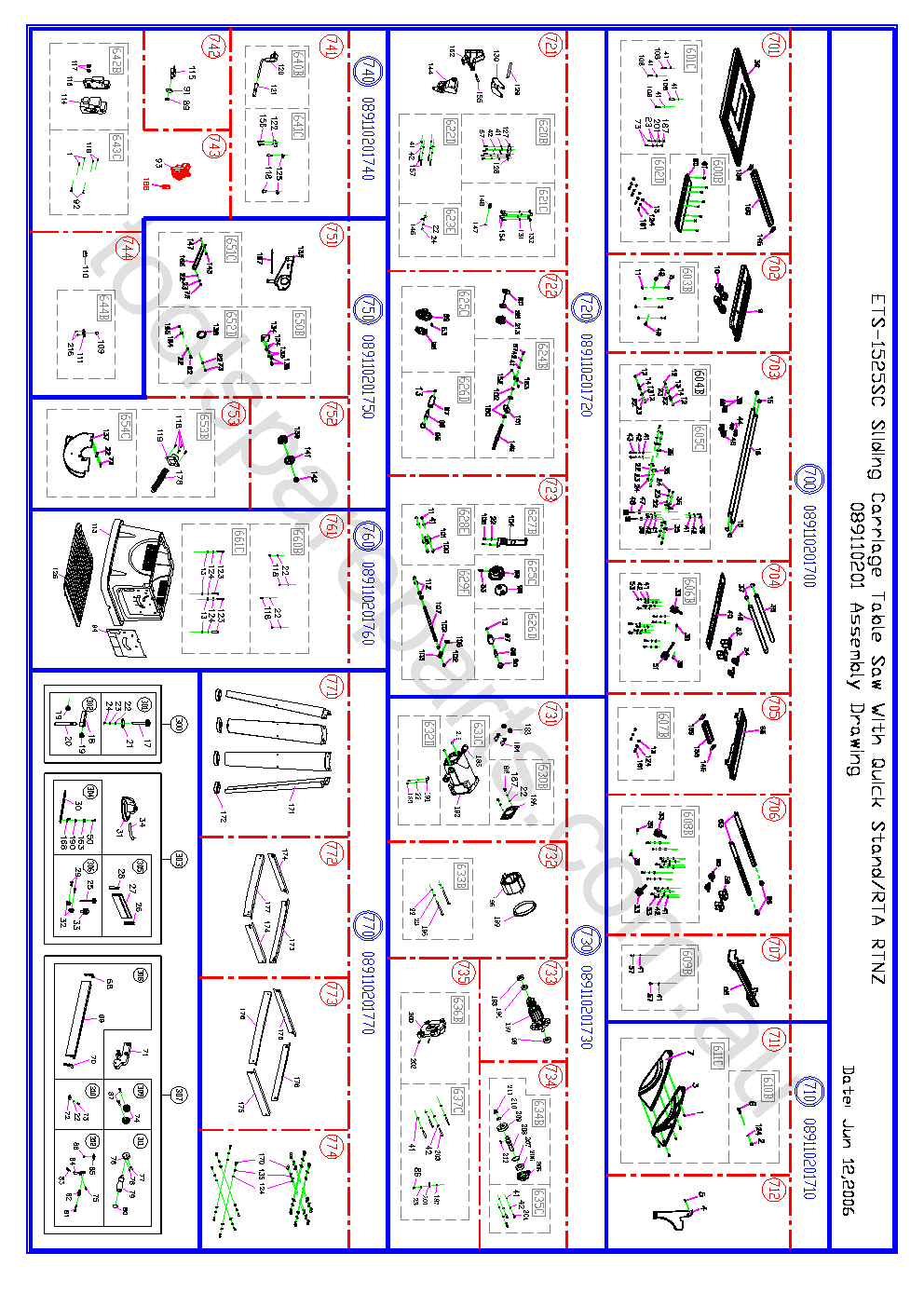 Ryobi ETS1525SC  Diagram 2