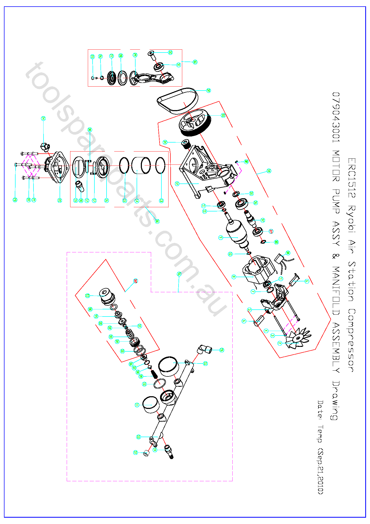 Ryobi ERC1512  Diagram 2